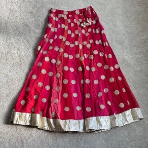 Elegant Red and Gold Skirt lehenga